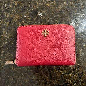 Tory Burch Red Zip Wallet